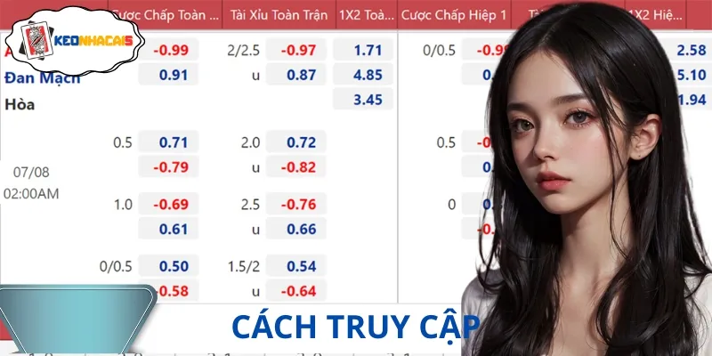 Quy trình truy cập và xem kèo cược được cập nhật tại Keonhacai5