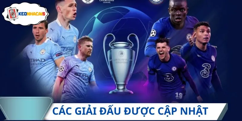 Danh sách giải đấu được cập nhật kết quả tại chuyên mục