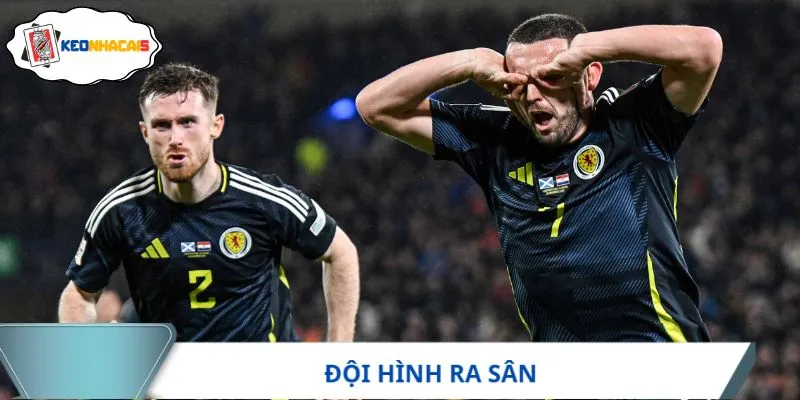 Đội hình ra sân trận Scotland vs Iceland