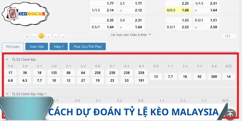 Mẹo dự đoán kèo Malaysia chính xác từng trận đấu